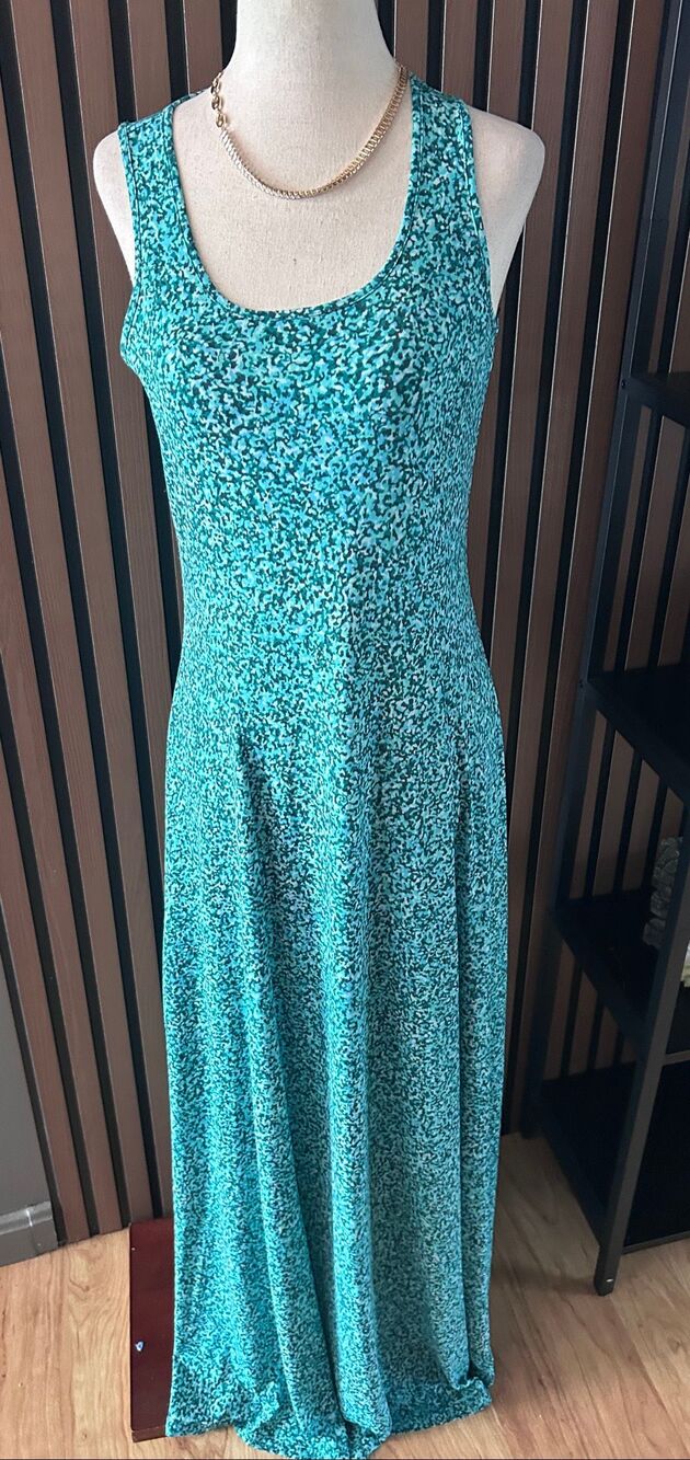 Michael kors maxi dress long green beach wear size small stylish summer dress